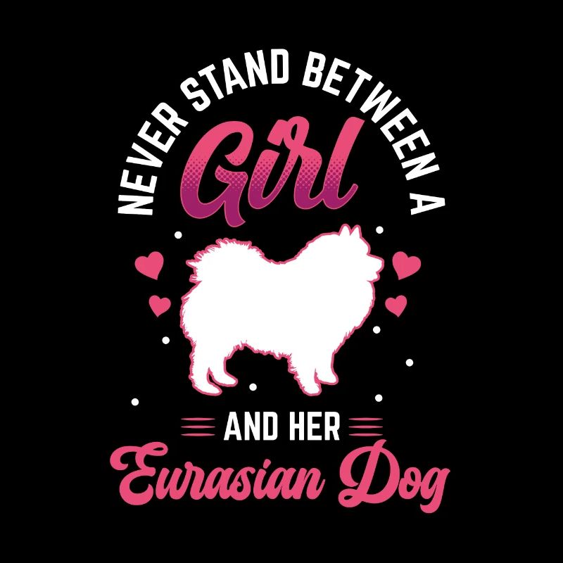 Mädchen und ihr Eurasier Eurasian Dog