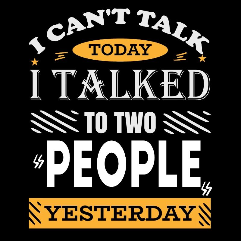 I can't speak today