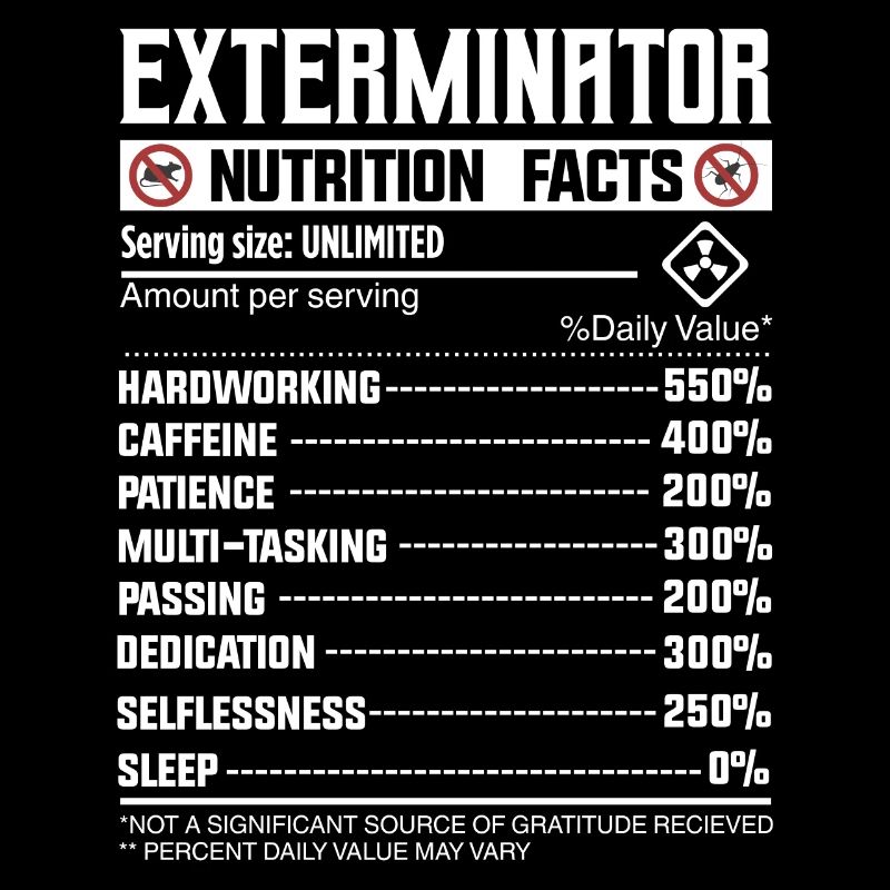 Exterminator Nutrion Facts - Schädlingsbekämpfung