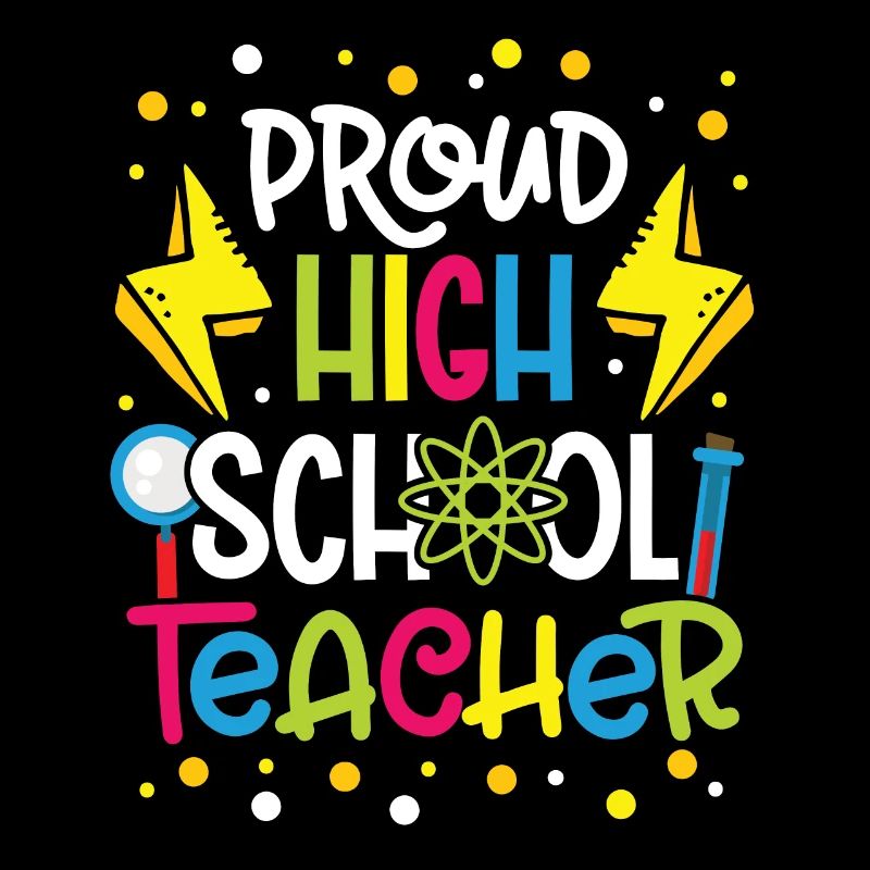 Enseignant fier Enseignant Élève de l’école secondaire