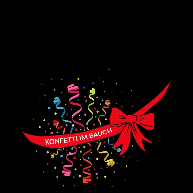 Confettis de carnaval dans le ventre de bébé Babyshower mère