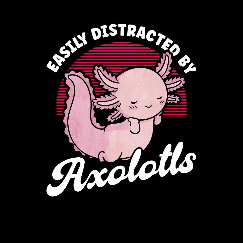 Easily distracted by Axolotl's tailed amphibian