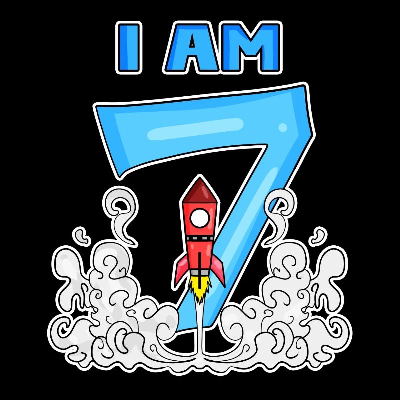 7ème anniversaire - 7 ans Jeune astronaute de fusée
