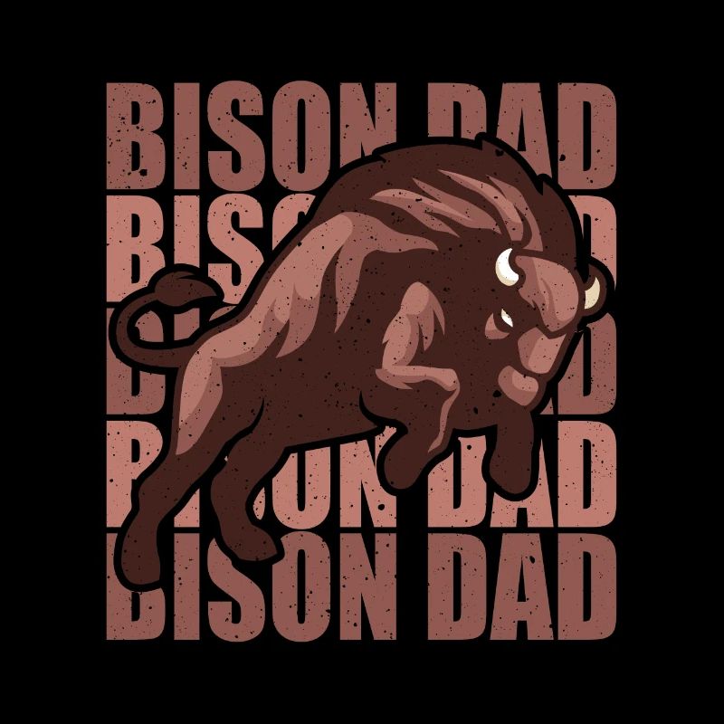 Rétro Bison Papa Vache Bison Buffle Buffle d’eau