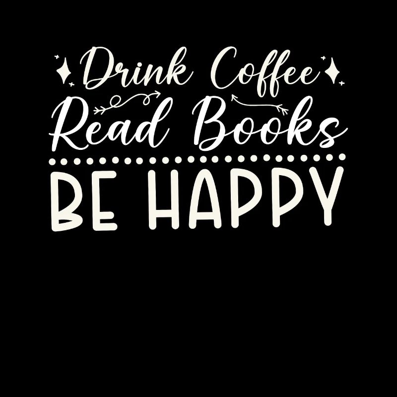 Kaffee Trinken, Bücher Lesen, Glücklich Sein