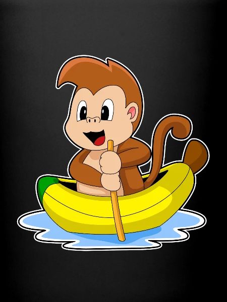 Affe kleines Boot
