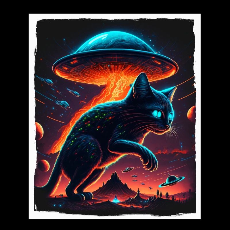 Katze Kätzchen Weltall Alien Planet Astronaut