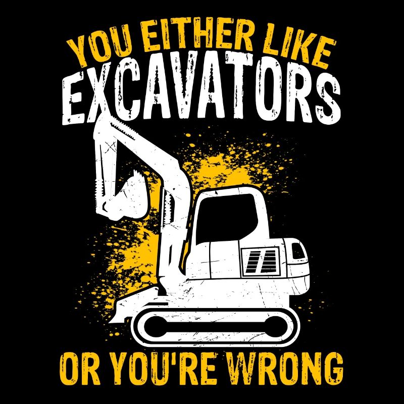 Excavator Operator Worker Backhoe Digging