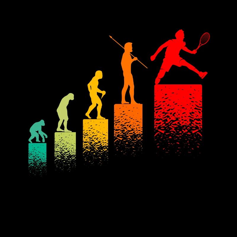 Evolution Tennisman Geschenkidee Tennisspieler
