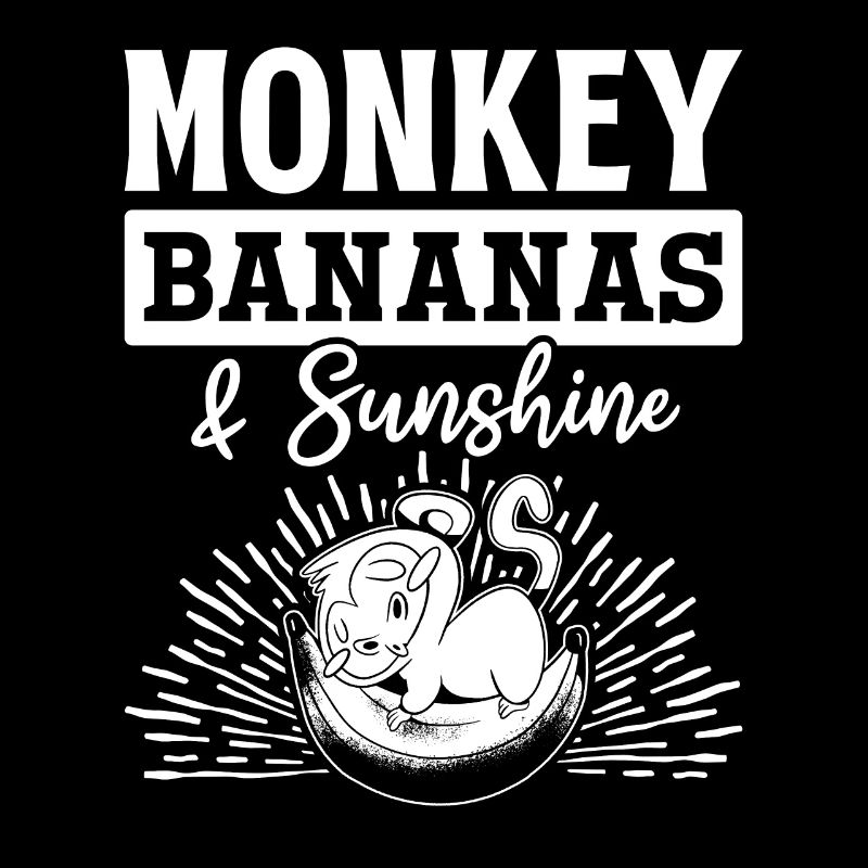 Cute Monkey Lover Orangutan - Monkey Bananas & Sun