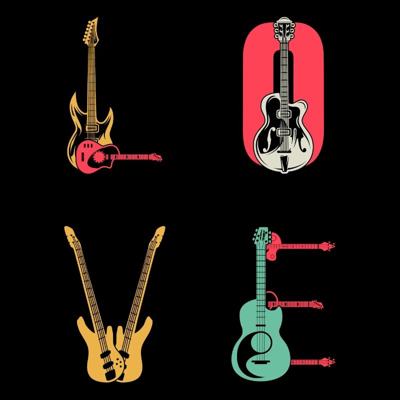 Guitare Basse Guitare LOVE Guitariste Basse