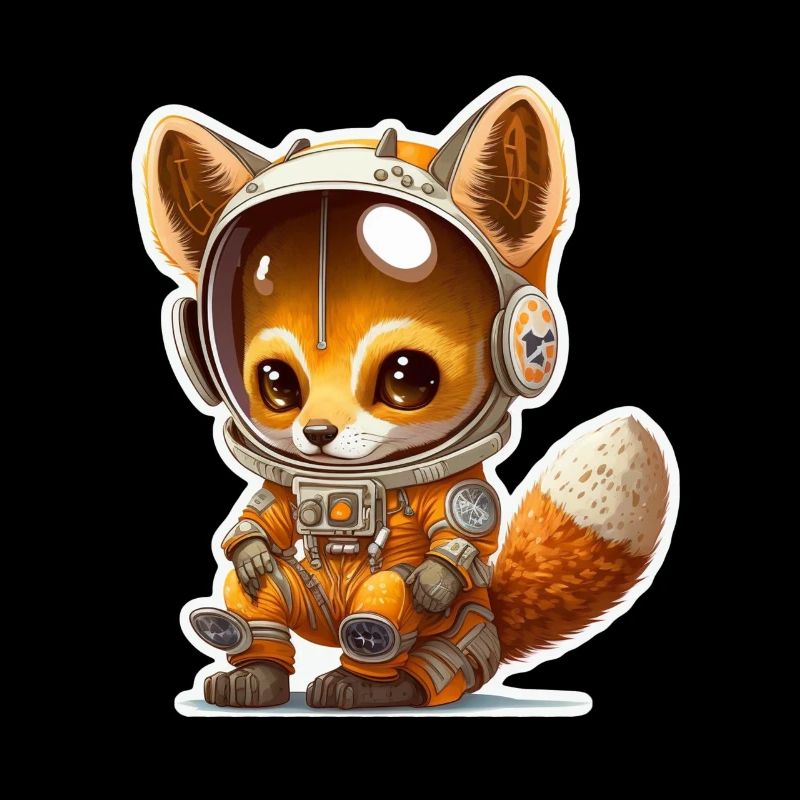 Mignon Fox Space Astronaute Planète Espace