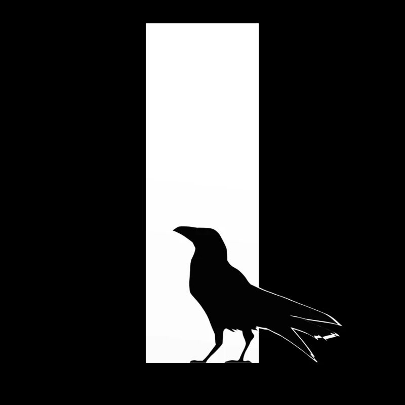 crowing raven in the darkness comic shirt