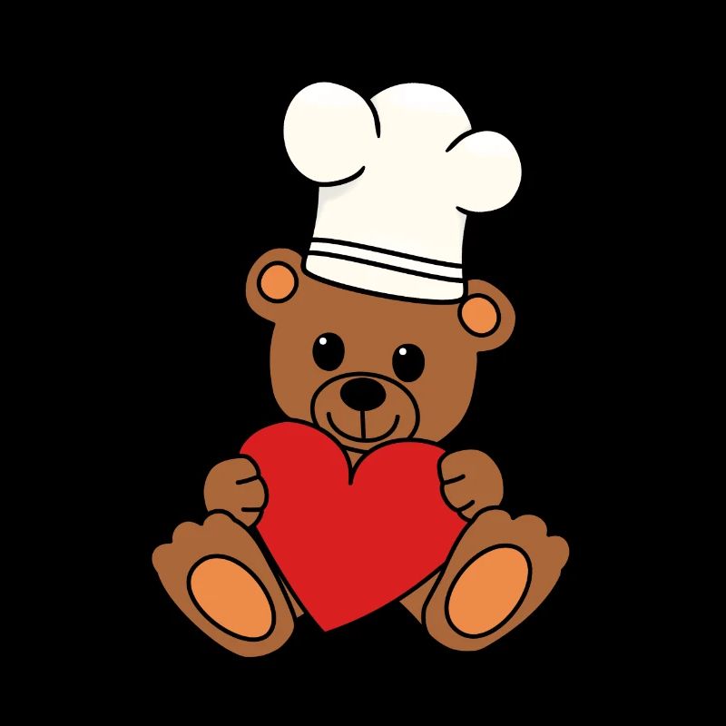 Teddy Love Heart Culinary Art Hobby Chef Chef