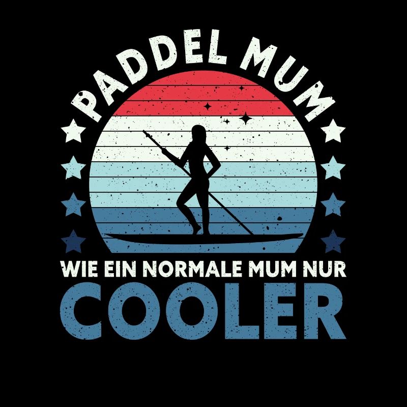 Retro Paddle Mom Like a Normal Mum Only Cooler