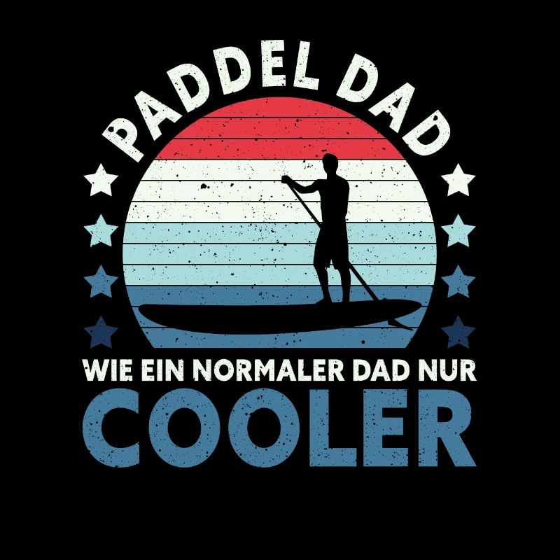 Retro Paddle Dad Like a Normal Dad Only Cooler