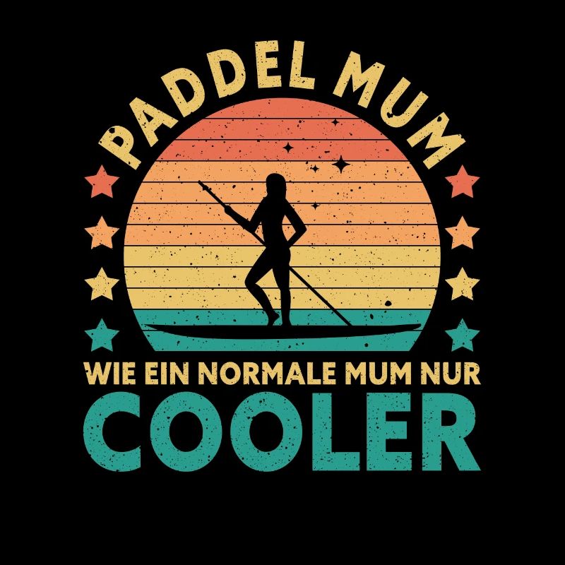 Retro Paddle Mom Like a Normal Mum Only Cooler