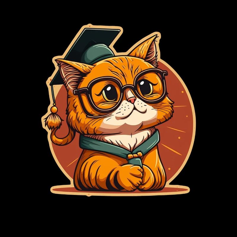 Abschluss Schlafen Katze Uni Master Bachelor