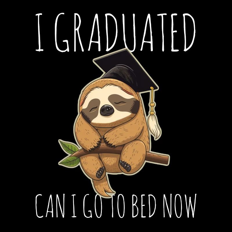 Diplôme Sleeping Sloth Uni Master Bachelor