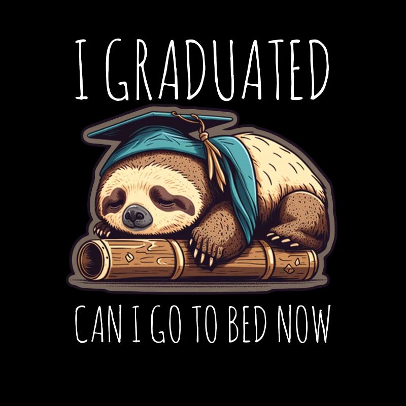 Diplôme Sleeping Sloth Uni Master Bachelor