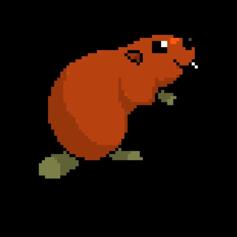 Castor pixélisé - Drôle de castor