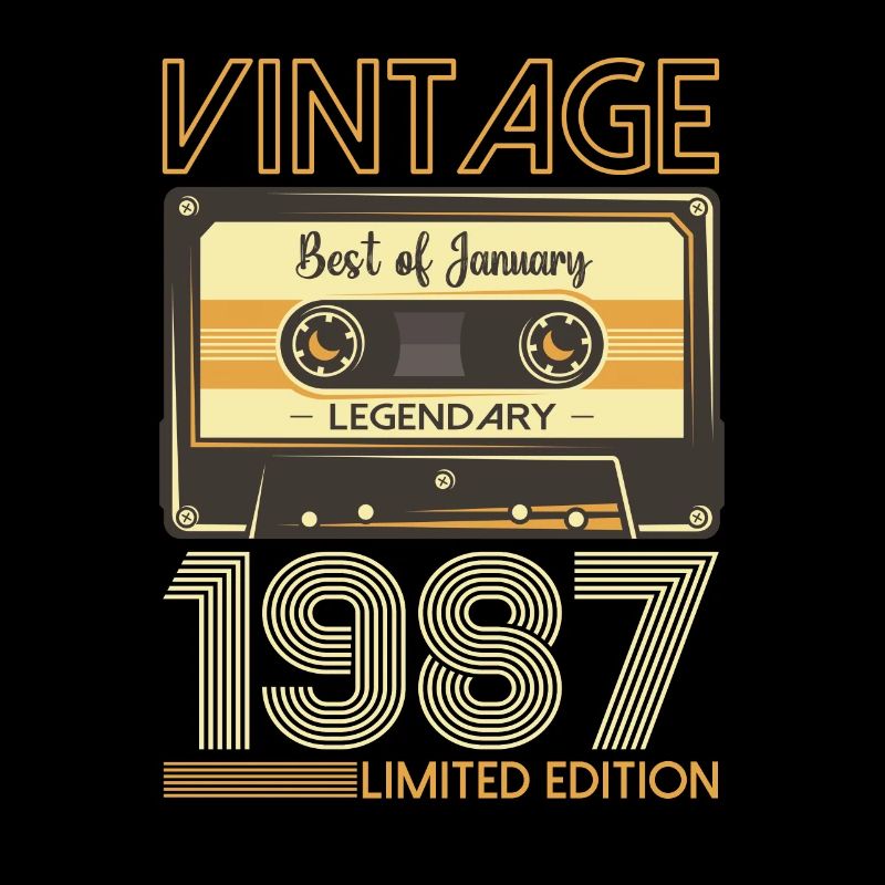 Janvier Né en 1987 Cadeau de 36e anniversaire