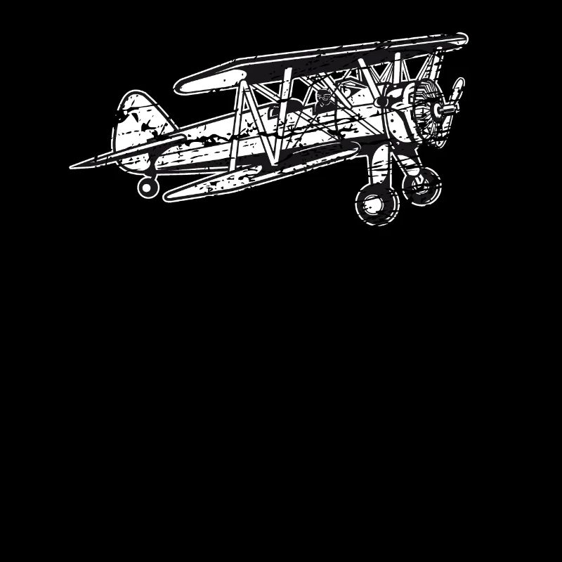 Doppeldecker Flugzeug Pilot Fluglehrer Geschenk