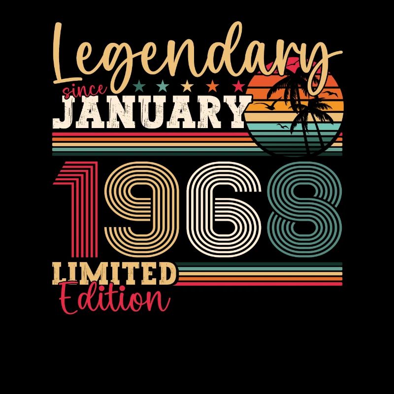 55th birthday born 1968 January gift man