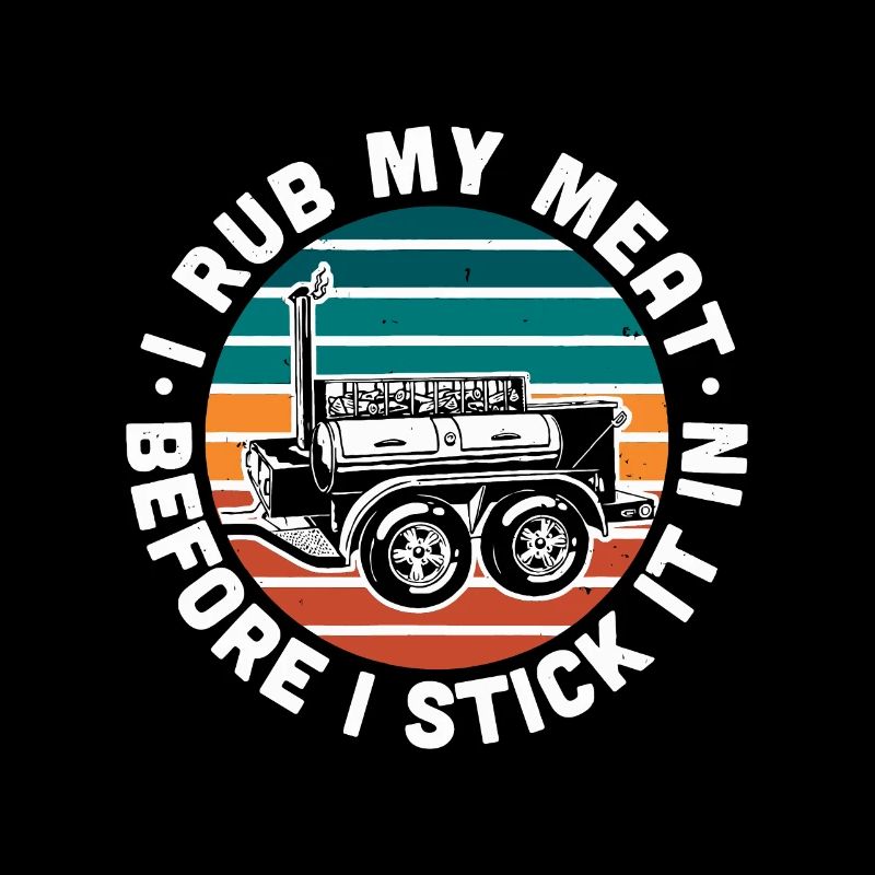 BBQ Dad Offset Smoker Pit Accessoire Ich reibe mein Fleisch