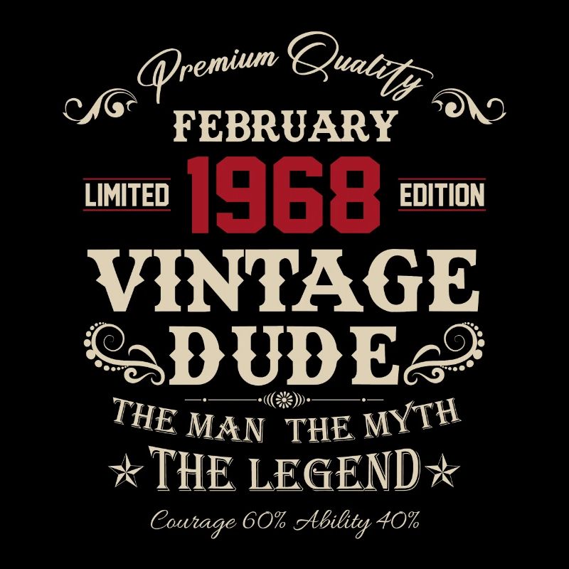 Februar 1968 Vintage Geburtstag Geschenk