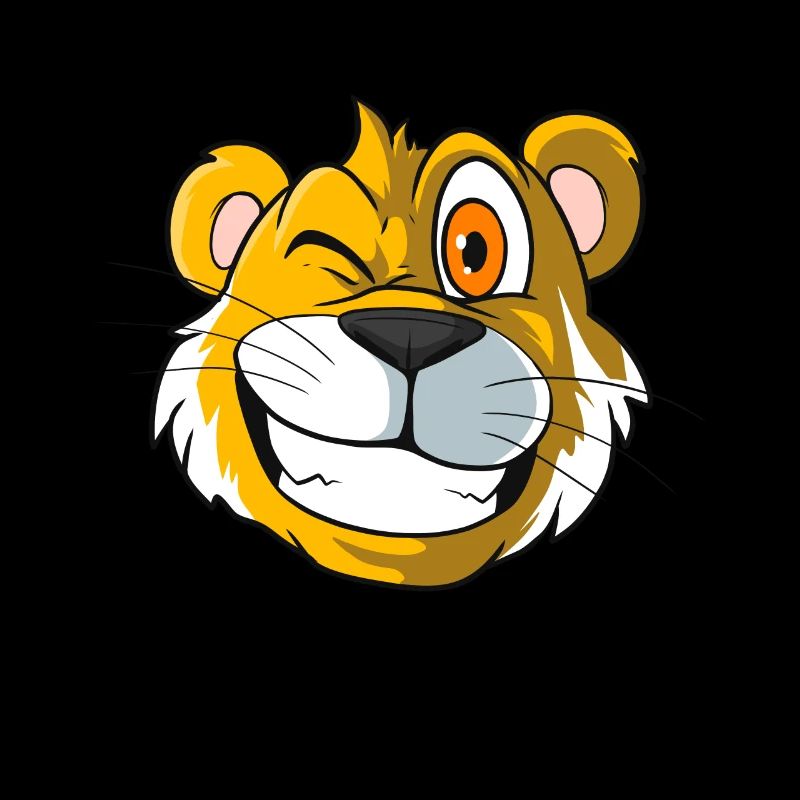 Mignon dessin animé Tiger Head Tiger