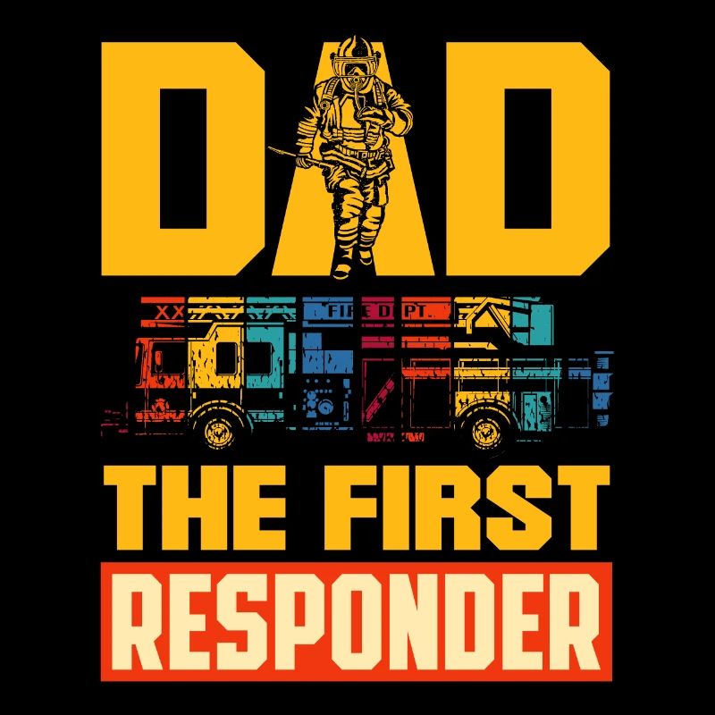 Papa le premier pompier d’intervention Conception pour