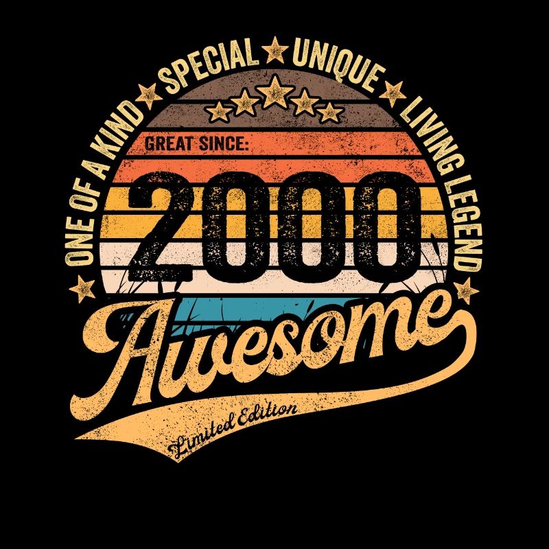 2000 Anniversaire Cadeau Rétro Né Année 2000