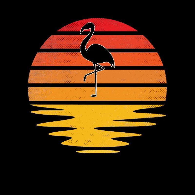 Flamant rose Rétro