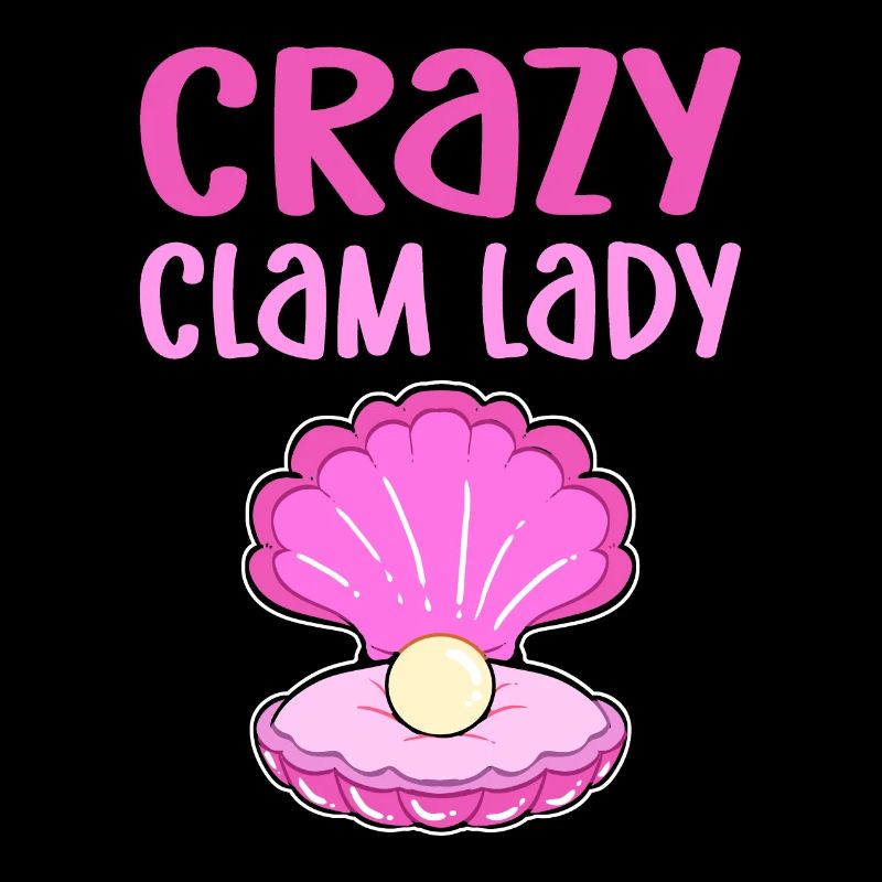 Crazy shell lady. Shellfish collecting flotsam