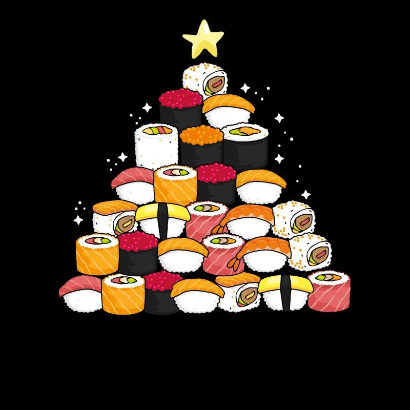 Sapin de Noël style sushis