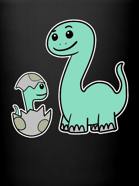 Dinosaure avec bébé dinosaure
