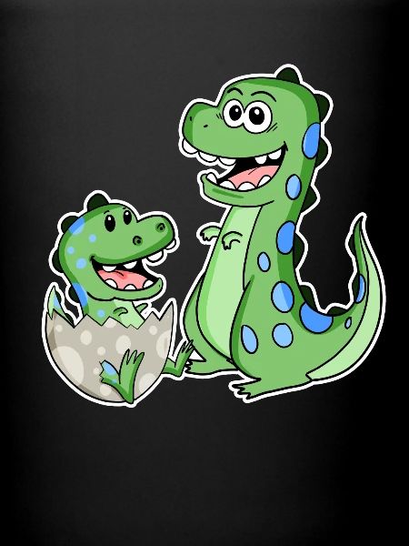 Dinosaure avec bébé dinosaure
