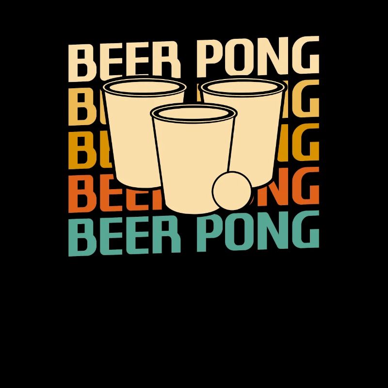 Retro Vintage Classic Beer Pong Drinking Game