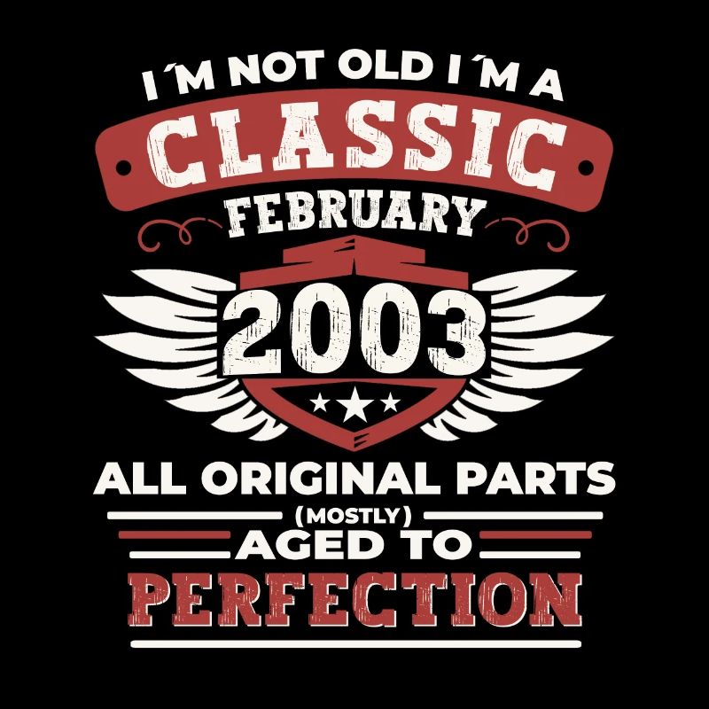 20e anniversaire Février Né 2003 cadeau