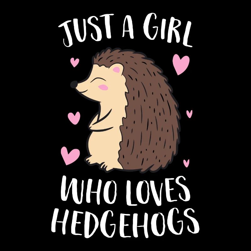 Nur ein Mädchen, das Igel liebt Süßes Igelmädchen