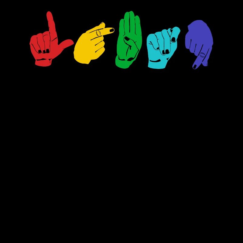 Conscience ASL LGBTQ. Langage de signalisation manuelle.