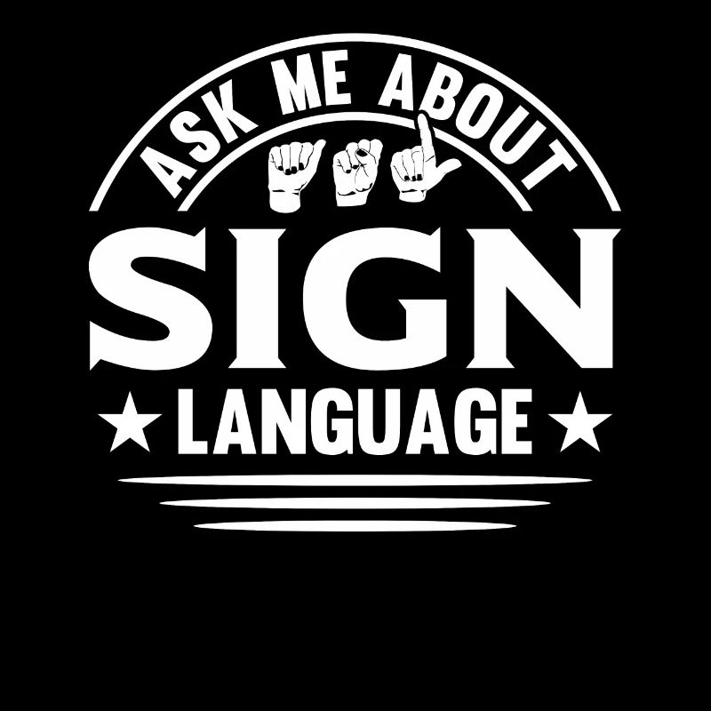 ASL Sign Language. Hand signal language Deaf Pride