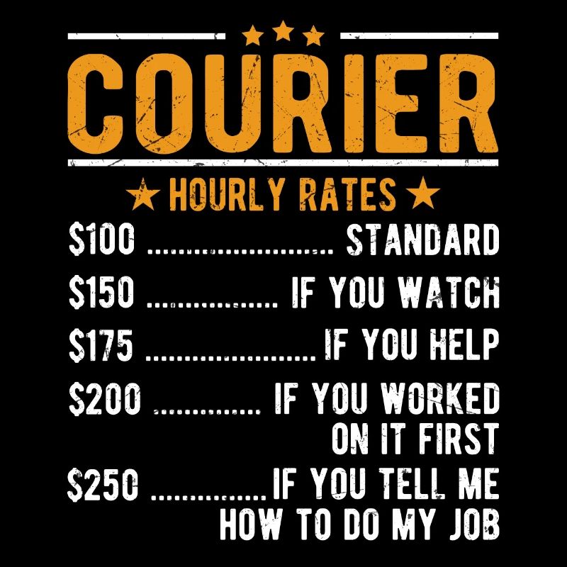 Courier hourly wage