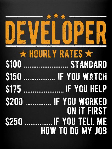 Developer Hourly Wage