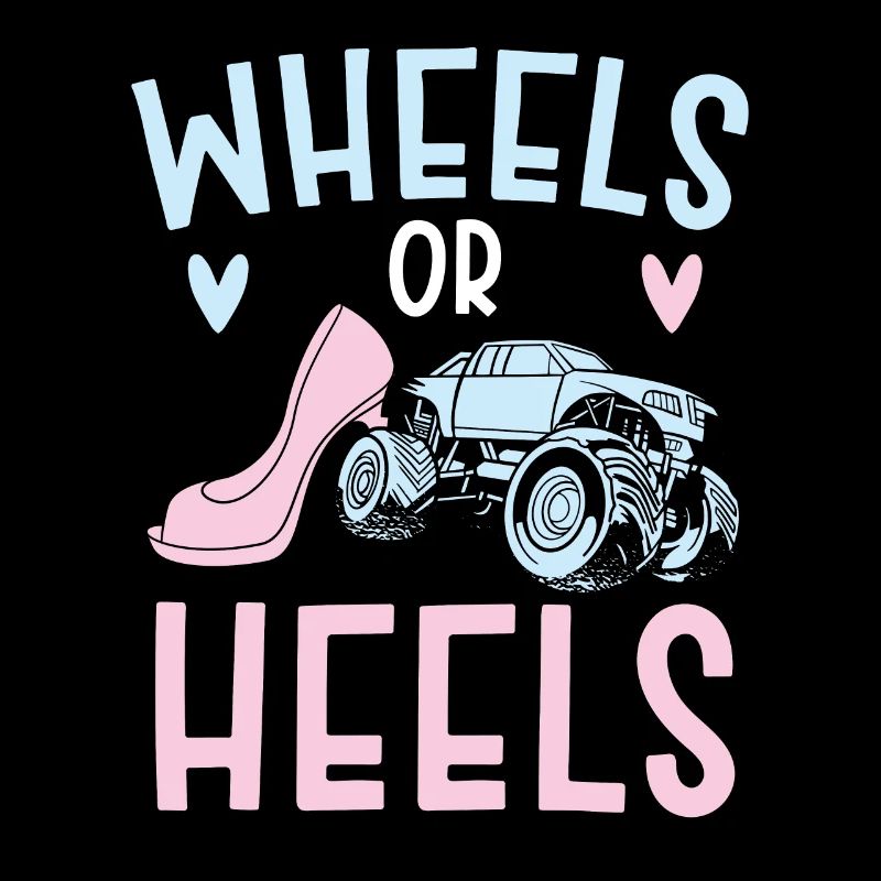 Räder oder Fersen Baby Ankündigung Geschlecht Enthüllung