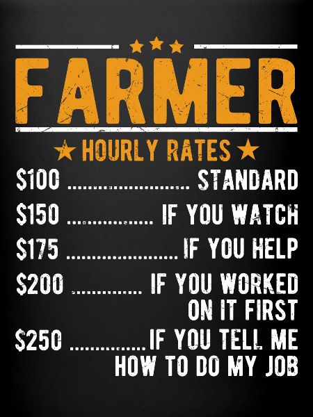 Farmer hourly wage