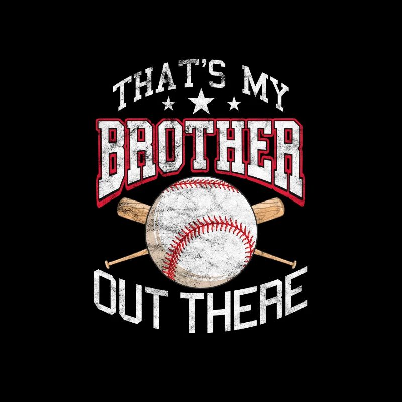 Baseball Schwester Bruder Geschwister Geschenk