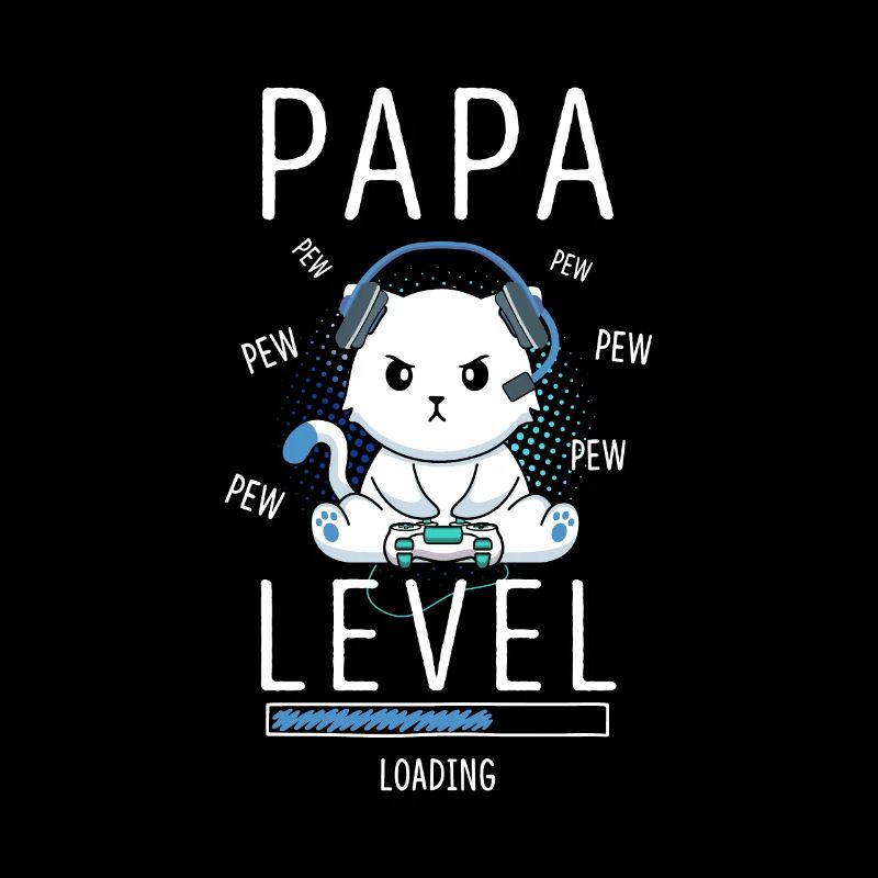 Level PAPA Loading Pregnancy Gaming Cat