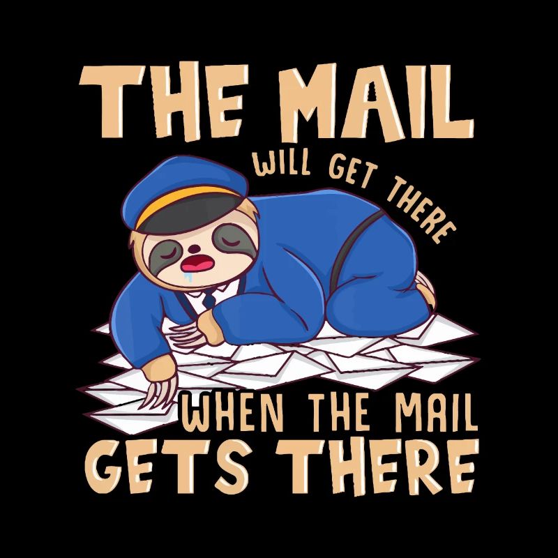 Sloth Mail gets there - funny postal worker mail c